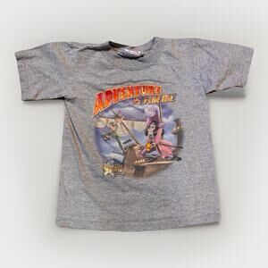 Disney Heroes Peter Pan Captain Hook Adventure Is For Me T Shirt XS Gray Vintage